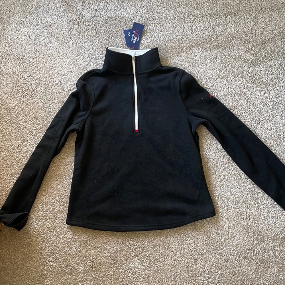 Nautica Nautex Fleece Quarterzip Sweatshirt. NEVER WORN WITH TAGS